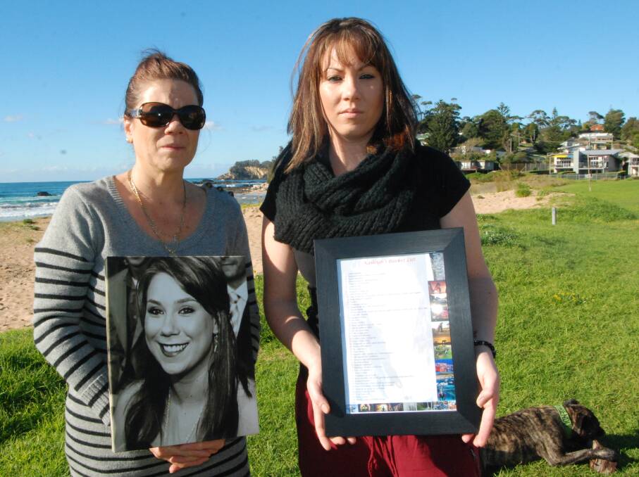 FITTING TRIBUTE: Michelle and Stacey Fryer, mother and sister of the late Kaileigh Fryer.