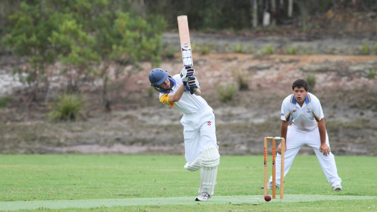 TOP SCORER: Callum Mackay top scored with 45 in Bomaderry’s total of 5/199 against Ulladulla on Saturday.	 Photo: THERESE SPILLANE 