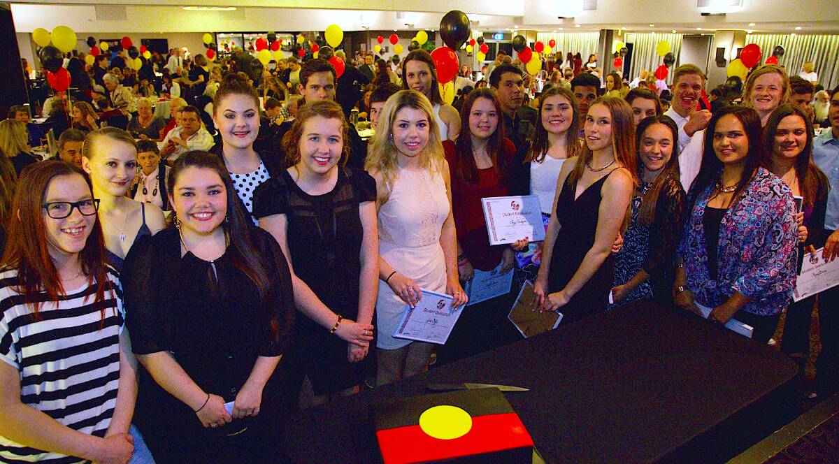 COHORT: 56 students, the largest number yet, celebrated their high school achievements on Monday at the Bomaderry Bowling Club for the 2014 Shoalhaven Aboriginal Graduation ceremony.