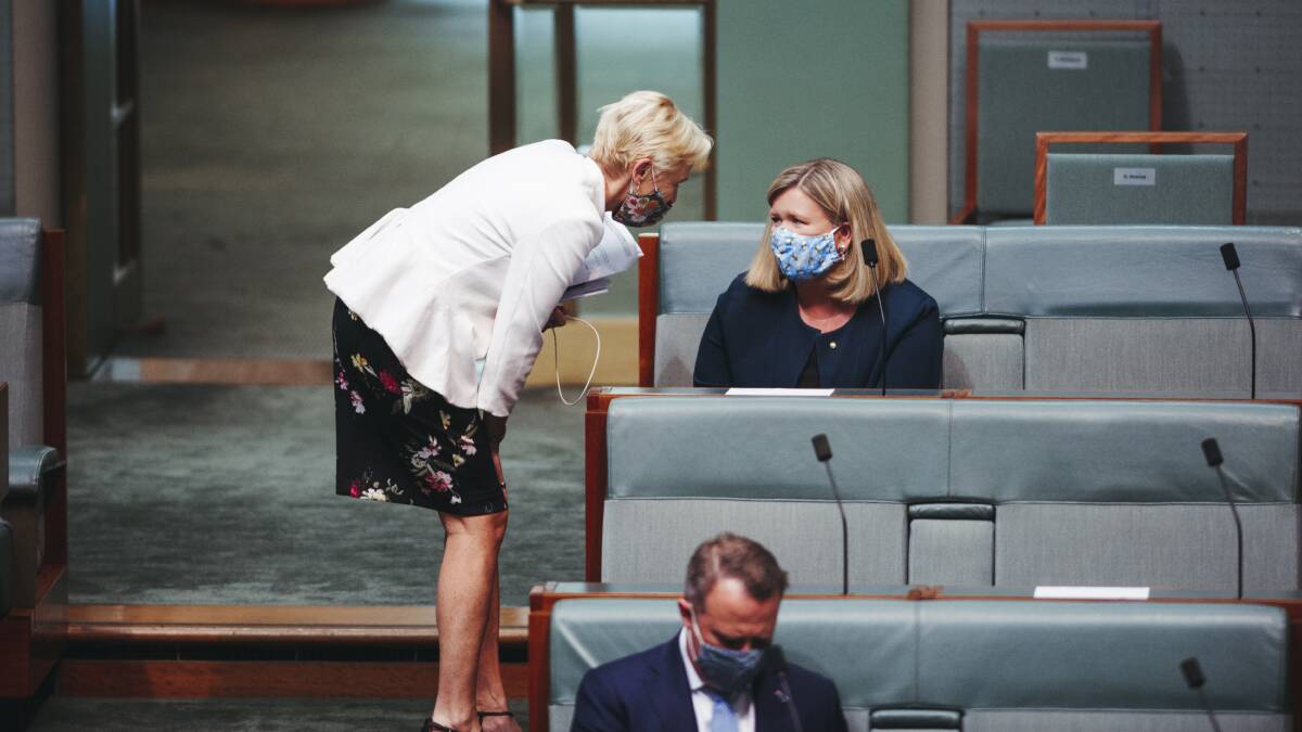Bass MP Bridget Archer (seated) during question time on Wednesday. Picture: Dion Georgopoulos