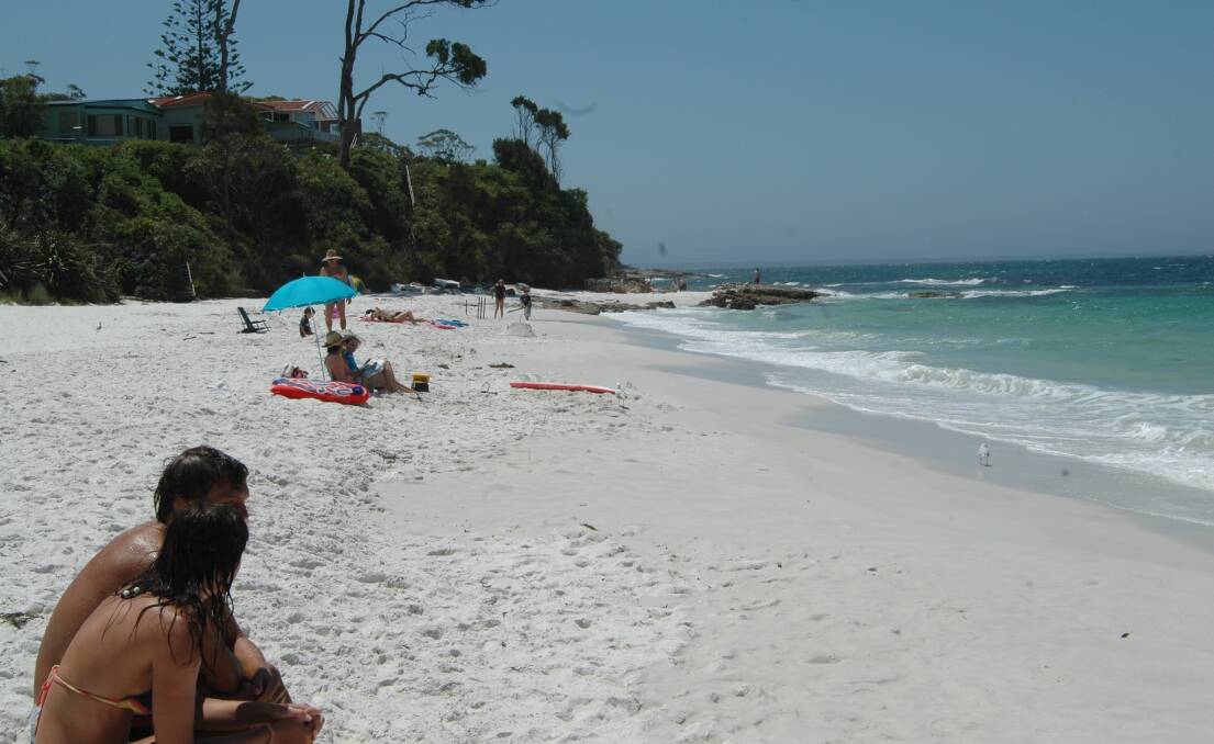 Popular spot Hyams Beach on the South Coast near Vincentia. 
