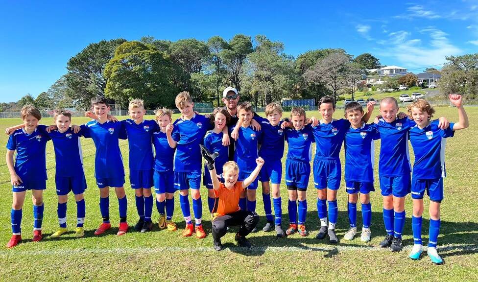 The 2023 Highlands Football Club U12 team were the runners-up in their Football South Coast competition. Picture supplied. 
