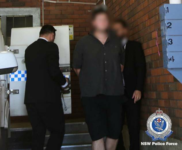 Handcuffed: NSW Police arrested Cody Ward in February 2019.