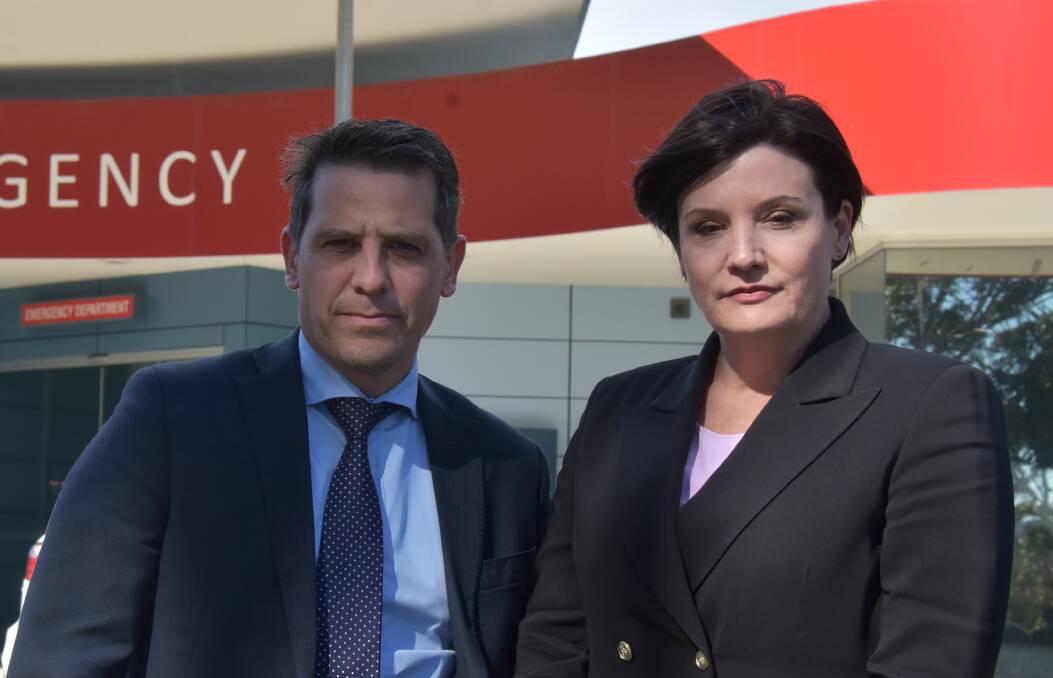 NSW Opposition Leader Jodi Mckay (right) with Member for Keira Ryan Park visit Shoalhaven Hospital in August, 2019. 