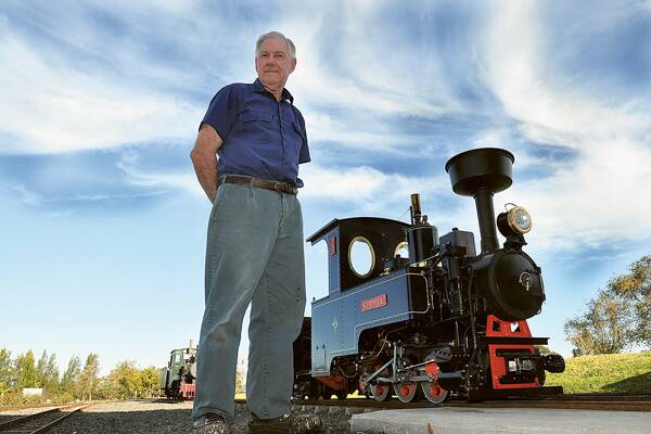  Owner of the Penwood Miniature Railroad at Jaspers Brush, Les Irwin.