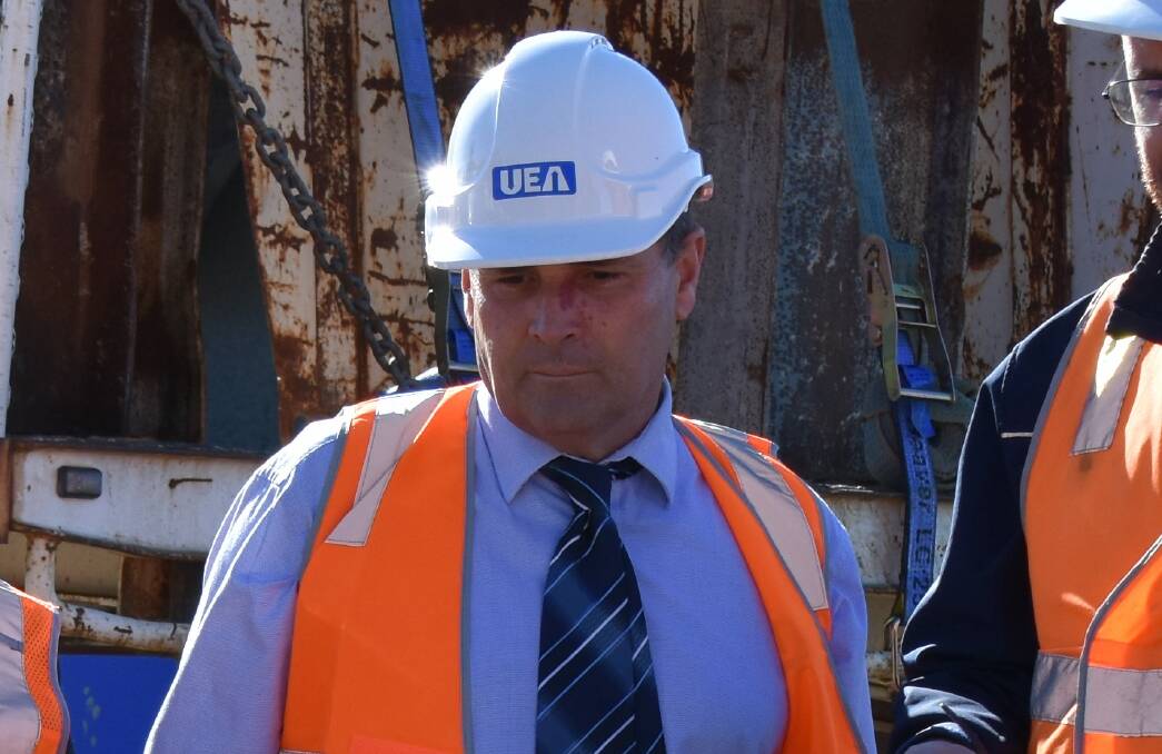 Acting Director of Shoalhaven Water Robert Horner inspecting the REMS scheme in July. 