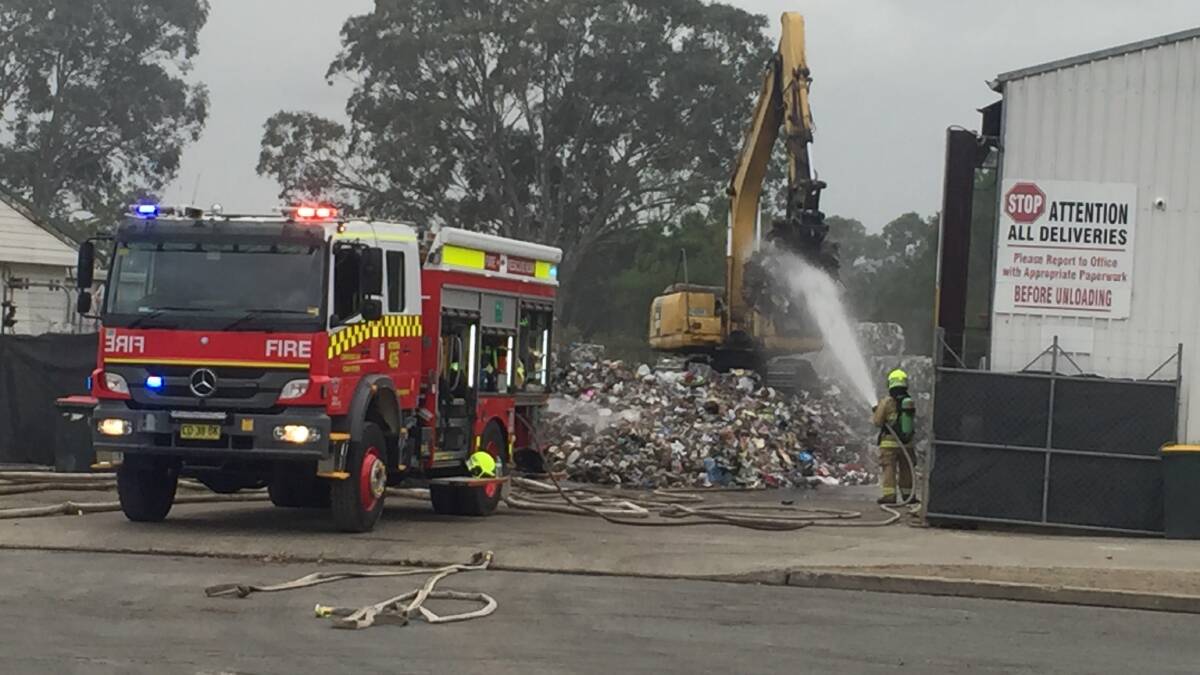 Fire crews battled the blaze at the Bomaderry recycling facility fire for more than seven hours on November 20.