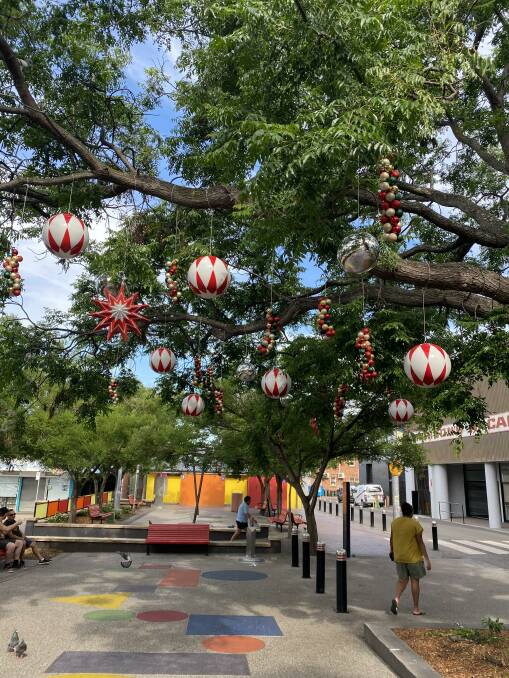 Christmas decorations have already popped up in the Nowra CBD including in Jellybean Park.