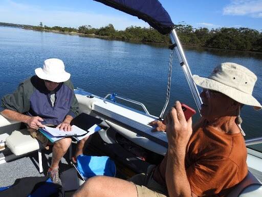 Shoalhaven Riverwatch volunteers collecting samples for Macquarie University. Photo: supplied. 