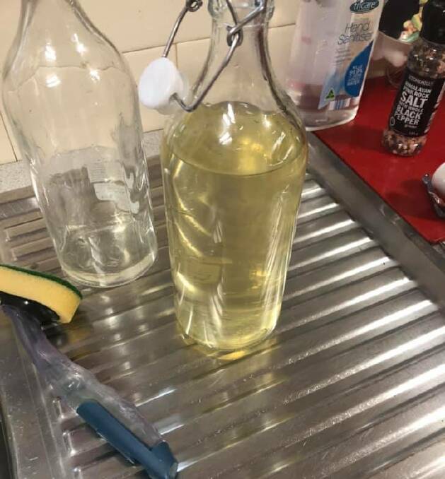 Colour of the tap water at another Nowra residence. Credit: Jo Sullivan. 
