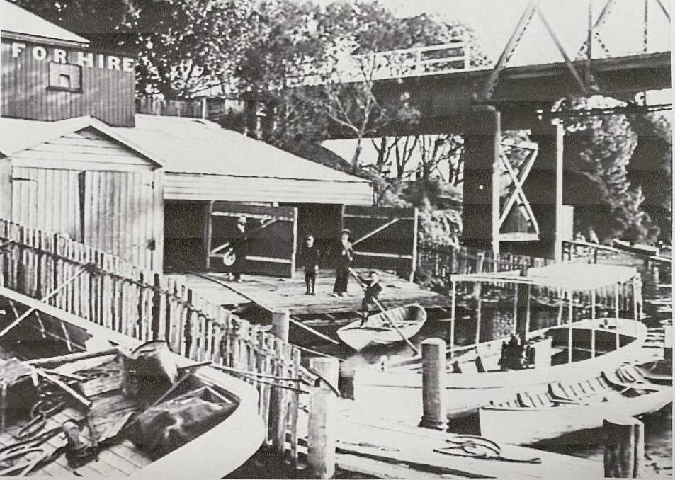 Long history: An old photo of the Nowra boatshed when it was a hire store, not a riverfront restaurant as it is now known for. 