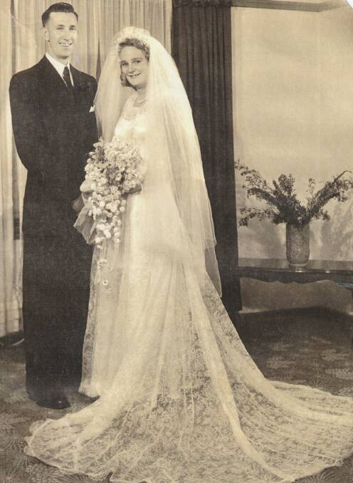Thier wedding photo from 1950. Photo: supplied. 