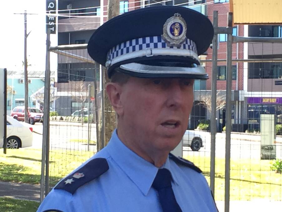Arrest: South Coast Police District Superintendent Greg Moore addressing the media about the Bomaderry shotting.