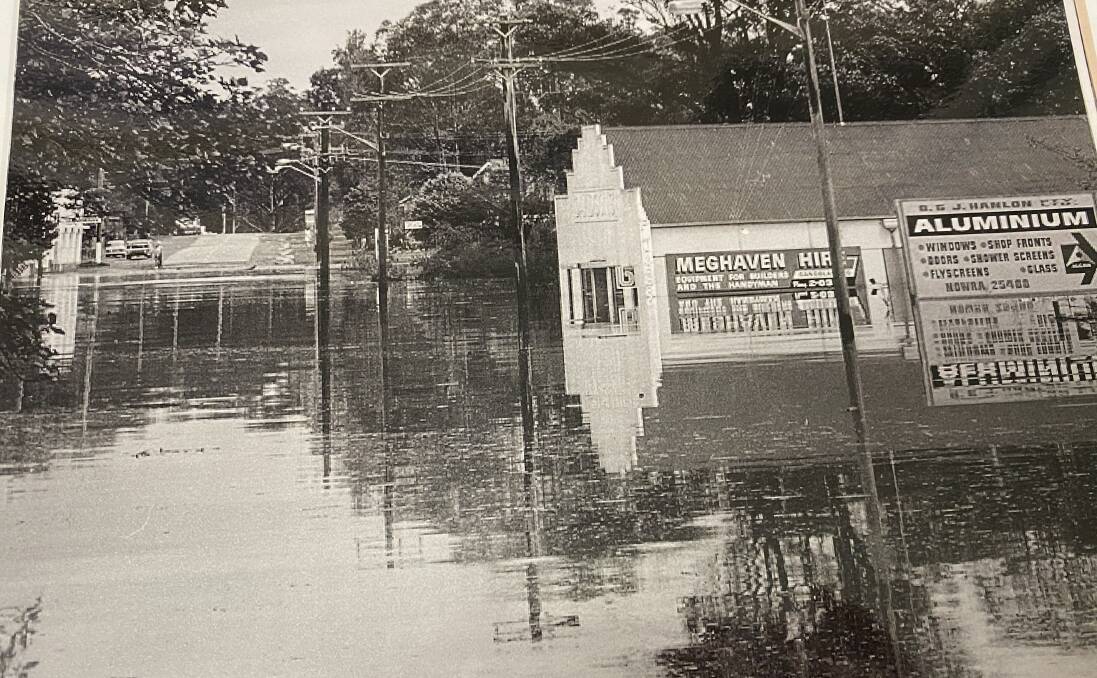 Repeat: Bolong Road in Bomaderry has flooded many times over the years, photo from March 1978.