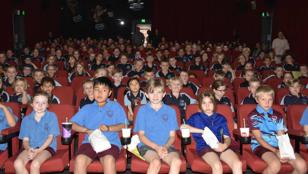 Students from Terara Public School and Huskisson Public School ready to watch their films on the big screen. 