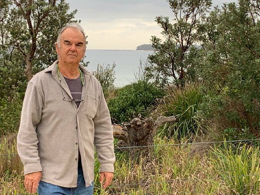 Vice chair of Vincentia Matters Ross Popplewell standing infront of Collingwood Beach. Photo: supplied.