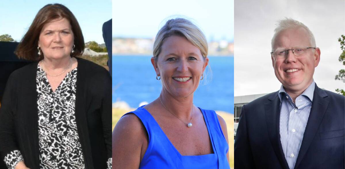 South Coast MP Shelley Hancock, NSW Deputy Labor Leader Yasmin Catley and Kiama MP Gareth Ward. 