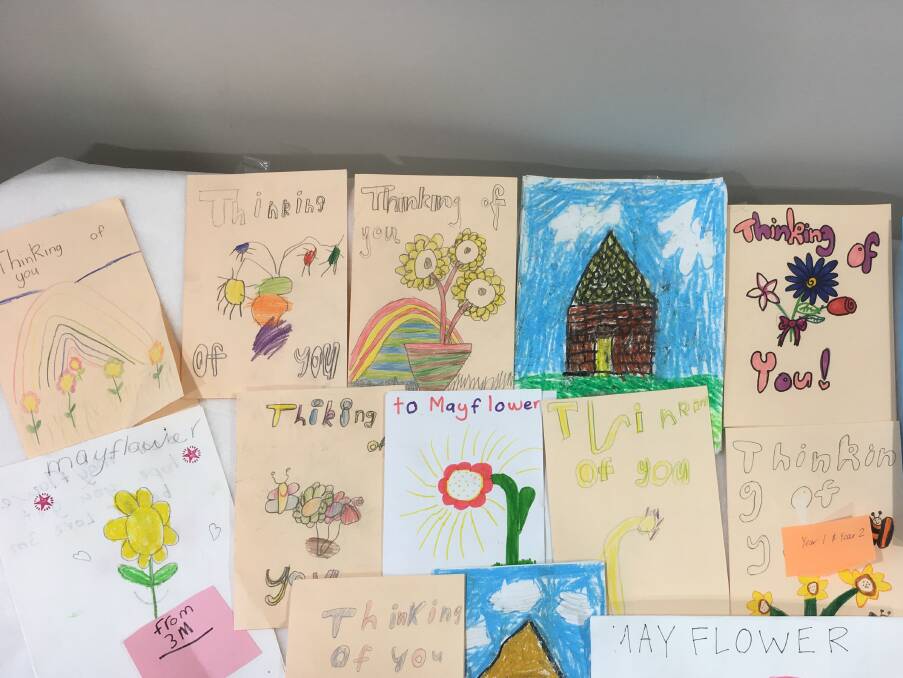 A sample of the letters Gerringong Public School students sent to the Uniting aged care residents. Photo: supplied.