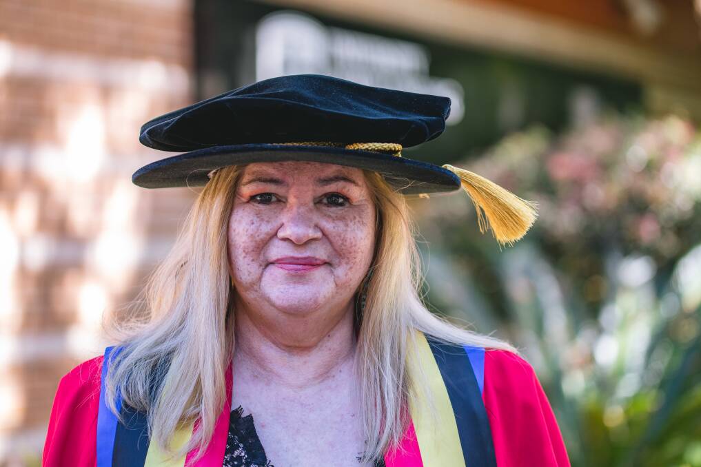 Aunty Gail Wallace who received her Honorary Doctorate from the University of Wollongong. Photo: Supplied. 