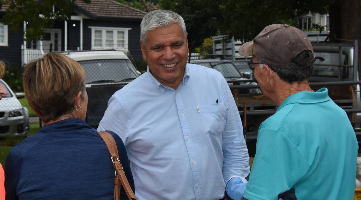 Liberal candidate for Gilmore Warren Mundine during the 2019 federal election. 
