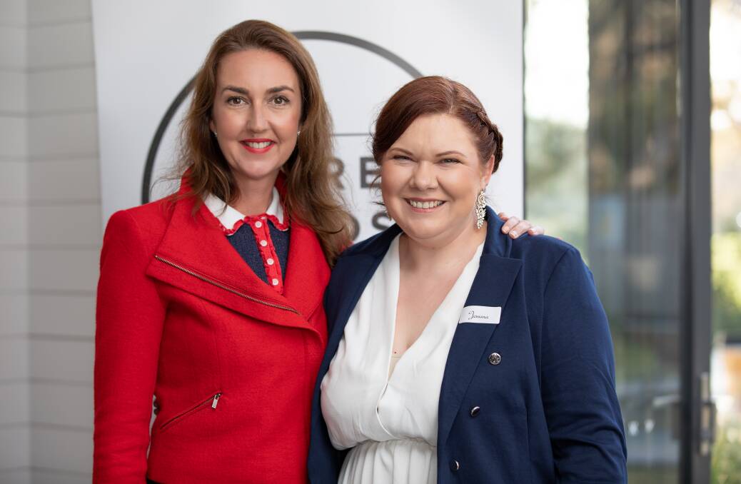Shoalhaven Business Chamber President Jemma Tribe (right) at a Shoalhaven Women in Business event in September, 2019. 