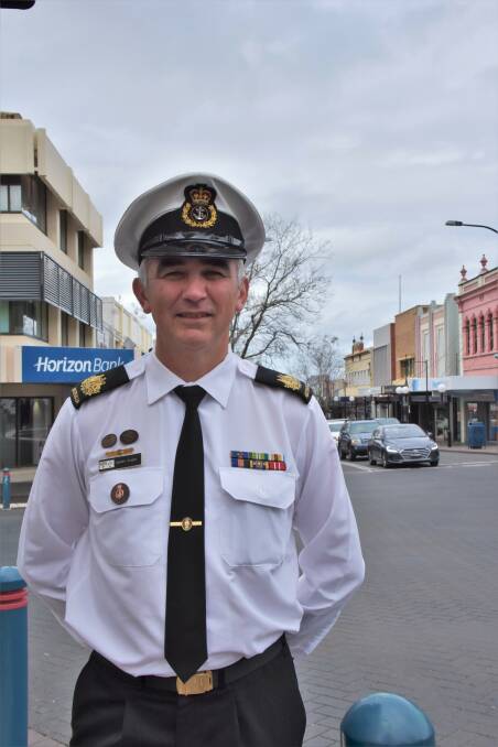 Stand taken: HMAS Albatross Warrant Officer Gary Fuss is this year's Shoalhaven White Ribbon ambassador. 