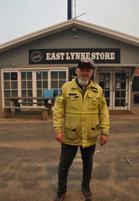 EPIC NIGHT FIGHT: Owner Bede Cooper says many hands saved his East Lynne Store on Monday night.