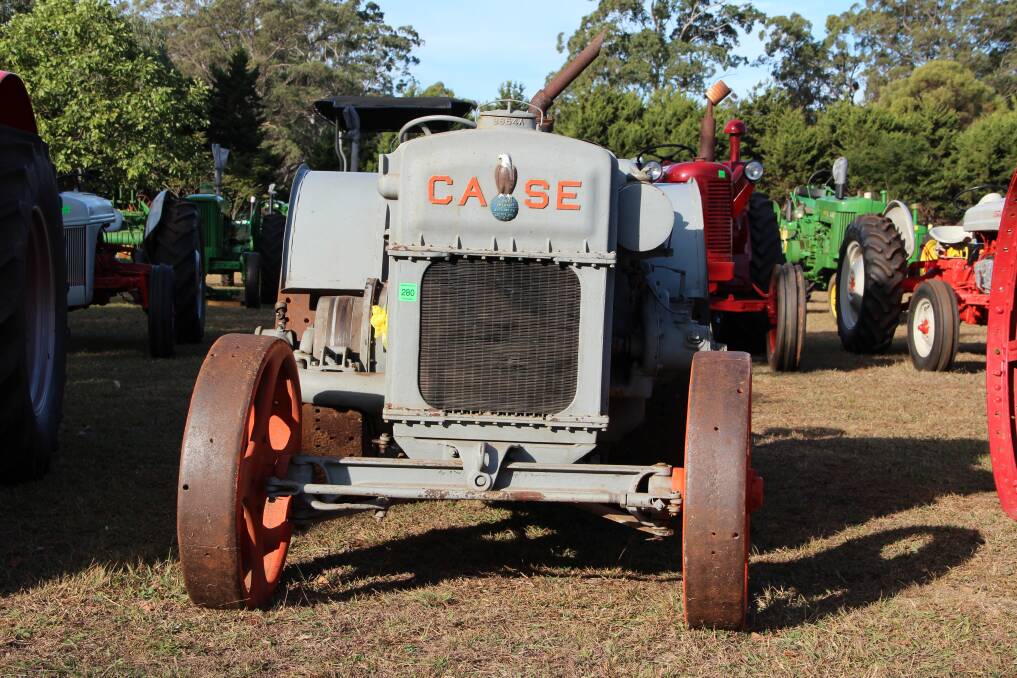 A cross-engine Case tractor.