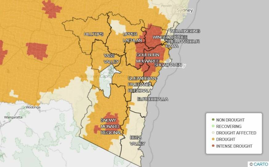 DRY TIMES: The entire region is currently in drought or drought affected. IMAGE: NSW DPI