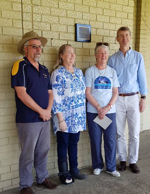 MAN OF RESPECT: Local historian John Blackmore, Denise Jones, Veronica Husted and Dr Mark Ryan at the unveiling.