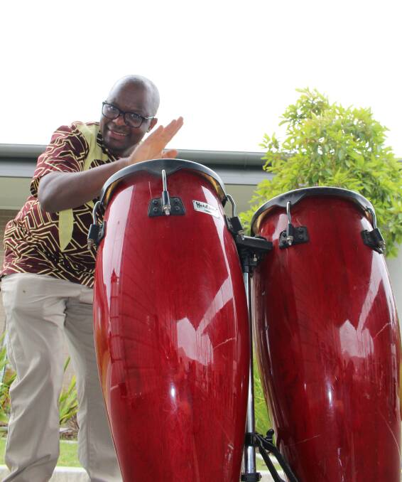 Allan Chidziva on the bongos - photo courtesy of CSNSW