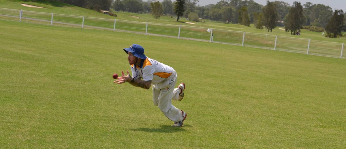 Mathew Bell takes a catch to get Daniel Gleeson.