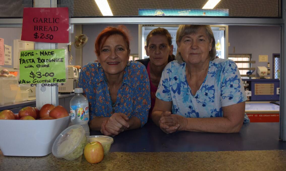 Sue Nelson, Jenny Cooke and Mary Nelson are members of the great Vincentia High School's canteen staff.