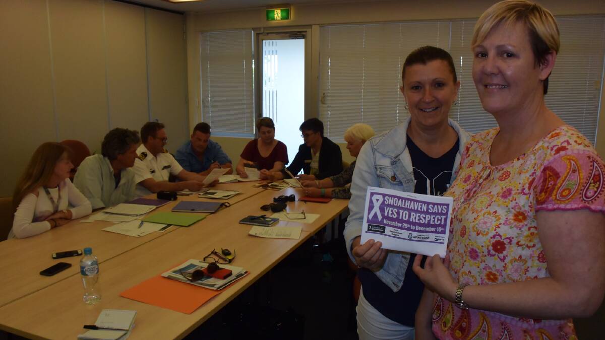 Alison Pembrey and Lesley Labka, along with the rest of the Nowra Domestic Committee, are busy preparing for White Ribbon Day.