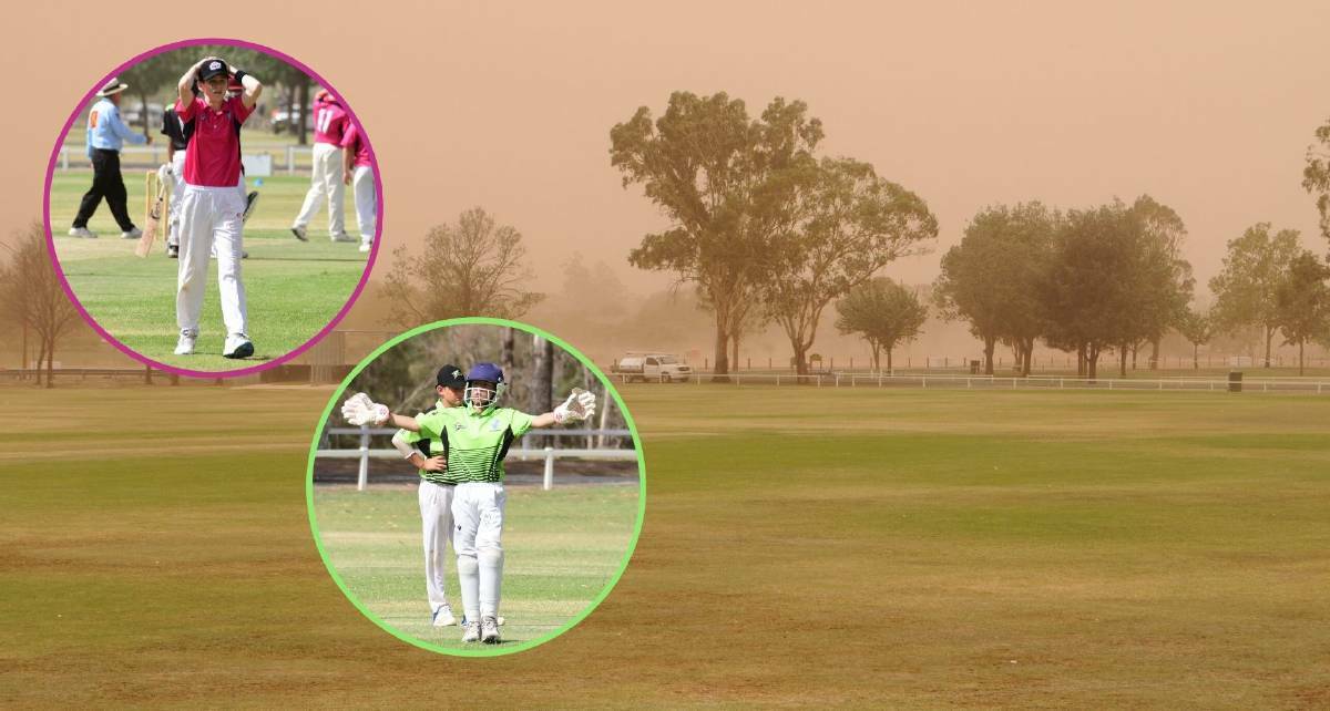 NO RESULT: The severe dust storm on Thursday saw finals in the under 13s and under 14s called off early.