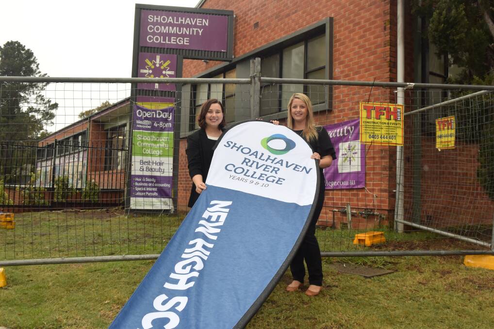 Sarah Cimino (community engagement officer) and Sally Harris (personal assistant) are looking forward to when the Shoalhaven River College opens.