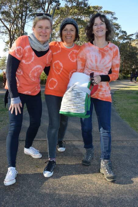 Cathy Andre, Rosana Nemet and Julie McGowen will support a good cause by walking 30 kilometres.