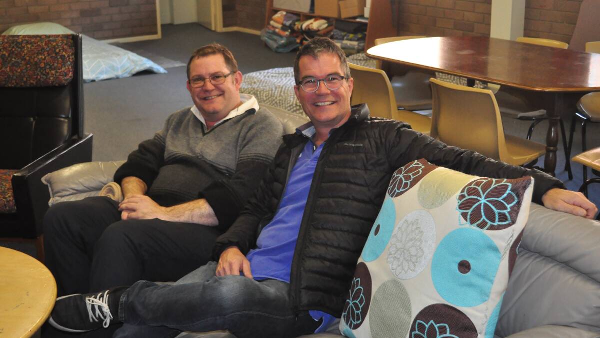 Reverend Matthew Wilson and Pastor Peter Dover are happy with the way the Safe Shelter Shoalhaven is going.
