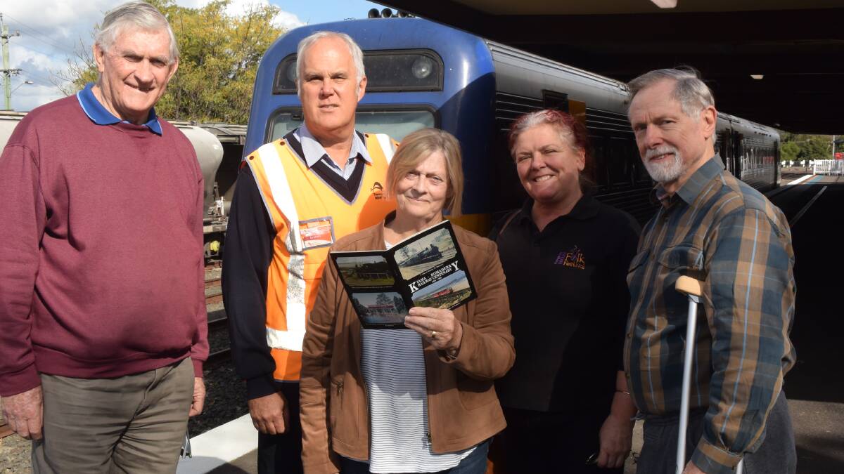 Chris Neale (Pride of Bomaderry), Graham Duke (Transport NSW), Lynne Allen (Shoalhaven Historical Society), Jane Richter (Pride of Bomaderry) and Terry Barratt (Pride of Bomaderry) are looking forward to big rail event.