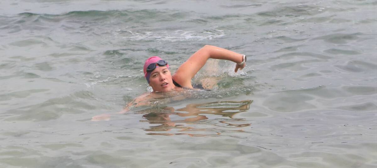 SO DETERMINED: Laura Wallace has been training hard for her upcoming MND swim. Photo: Ken Banks