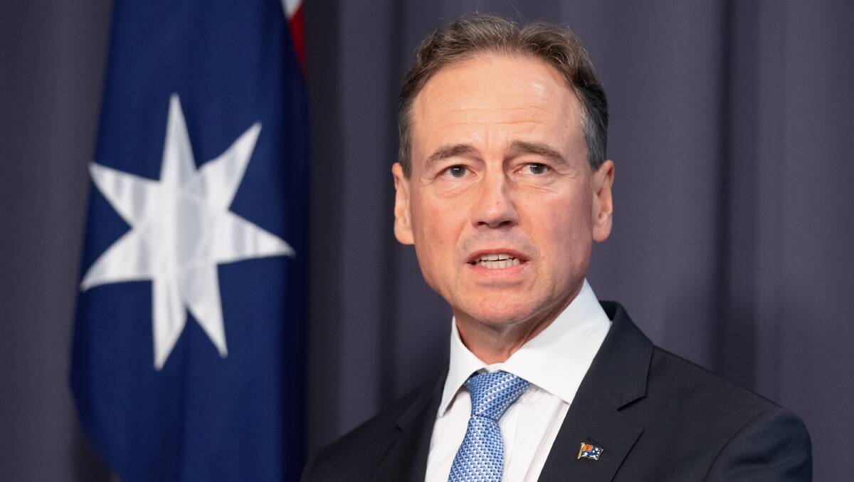 Health Minister Greg Hunt said the vaccine rollout for school-age children was one step closer after the TGA's approval. Picture: Sitthixay Ditthavong