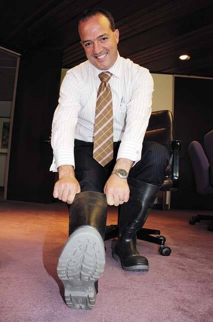 ON TRACK: Mayor Paul Green is already gathering his equipment in preparation for his Kokoda Track experience later this year.