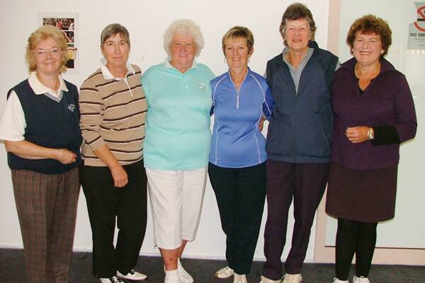 CHAMPIONS: The Vincentia Ladies Champions for 2011 (from left) Catherine Hayward, Christine Bray,  Marie Mennie, Cheryl Powell, Helen Lee and Frances Savige.