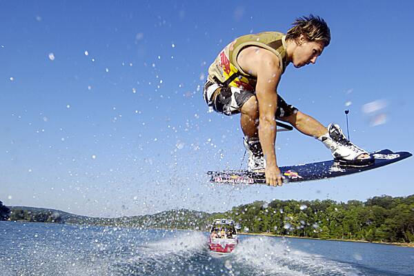 CHAMPION: Josh Sanders enjoys wakeboarding on the beautiful Shoalhaven River.