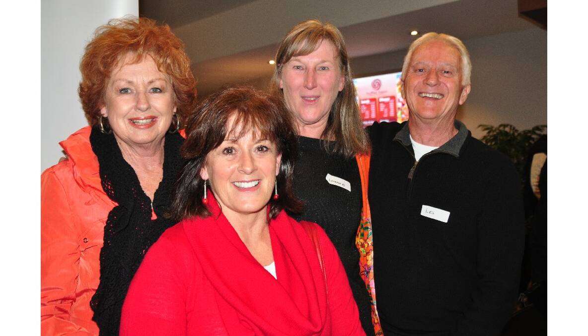 THE OLD TEAM: Denise Marney from Nowra, Anne Cornish from Tapitallee, Lorraine Vost from Nowra and Les Cornish from Tapitallee at the Grace Brothers reunion at Buffet Fusion at Shoalhaven Ex-Servicemen’s Club in Nowra on Saturday night.