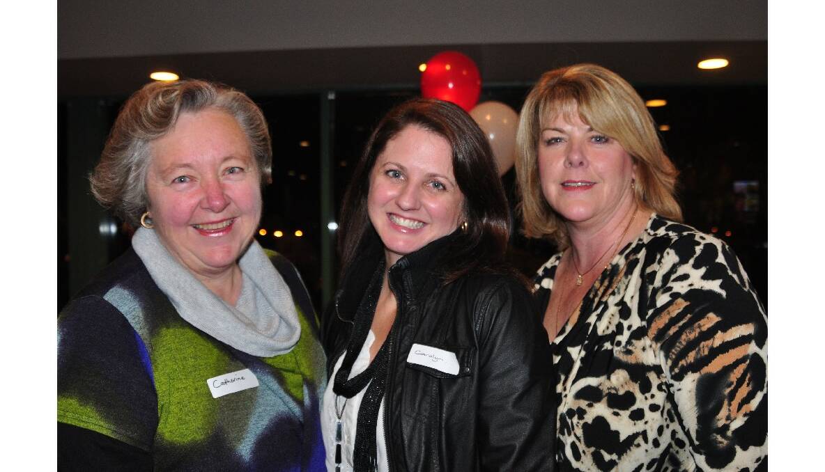 ARE YOU BEING SERVED: Catherine Bryant from Nowra, Carolyn Owen from Tapitallee and Margaret Hodge from Shellharbour at the Grace Brothers reunion at Buffet Fusion at Shoalhaven Ex-Servicemen’s Club in Nowra on Saturday night.