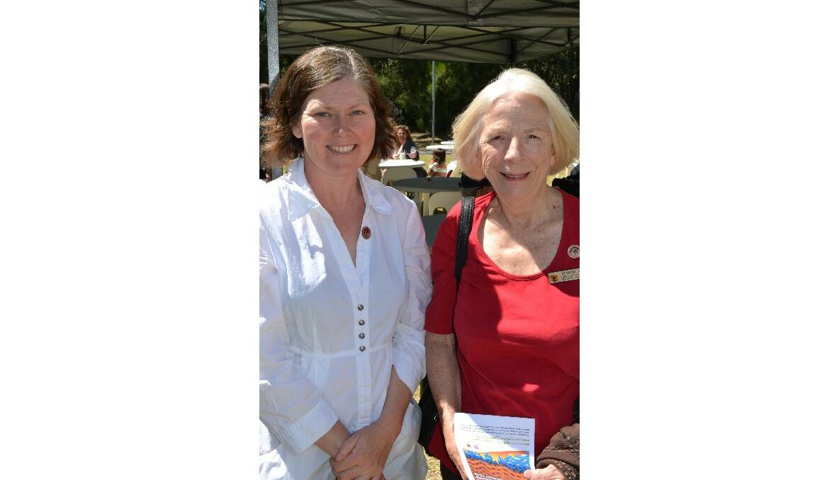 Nicole Ison from Shoalhaven Heads and Frances Bray from South Coast regional Wildlife parks and services committee enjoy the day at the Cullunghutti Aboriginal Area community celebration at the Shoalhaven Heads Community Centre on Friday.