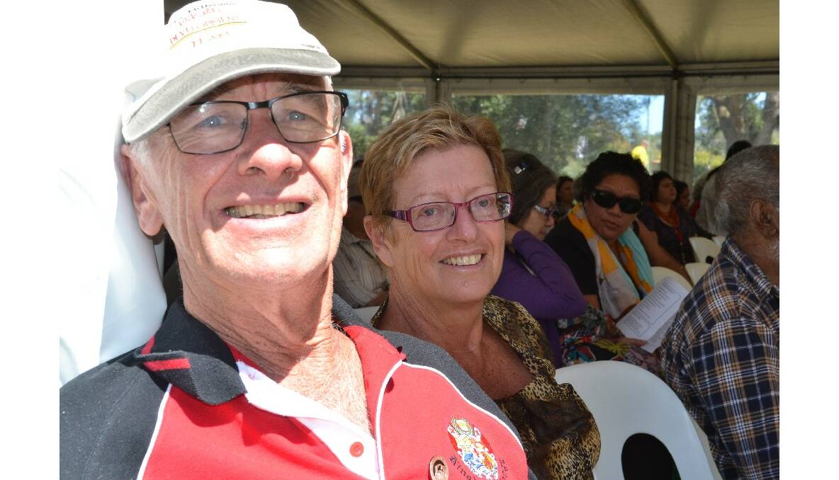 Roz and Bernie Carnberry from Culburra Beach and cousin of Aunty Grace Crossley are grateful to be apart of the significant event at the Cullunghutti Aboriginal Area community celebration at the Shoalhaven Heads Community Centre on Friday.