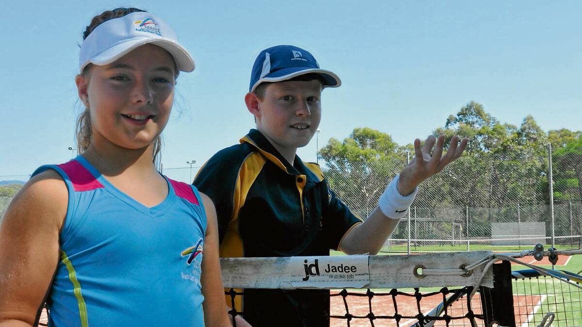 HOT SHOTS: India Schreiber and Patrick Muller hit the Australian Open this week for the Super 10s national  finals.  