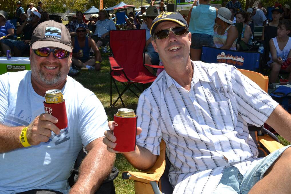 ROCK ON: Albert Wright and Peter Hartley from Kiama ready to rock out at the Red Hot Summer Tour.
